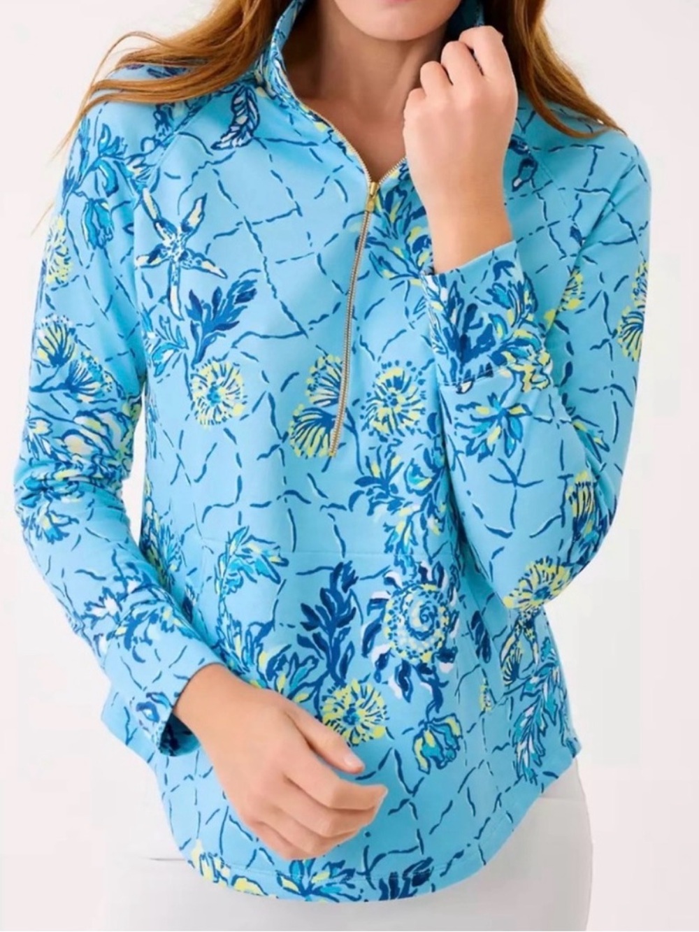 Lilly Pulitzer NWT Slipper Popper UPF 50+ Bellevue Blue Breakers Size Large